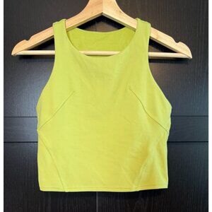 Lululemon Invigorate Training Tank Top Neon Green Size 4 Shelf Bra Athletic Gym